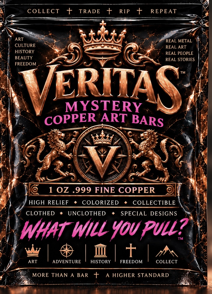 Veritas Mystery Copper Art Bars bag front