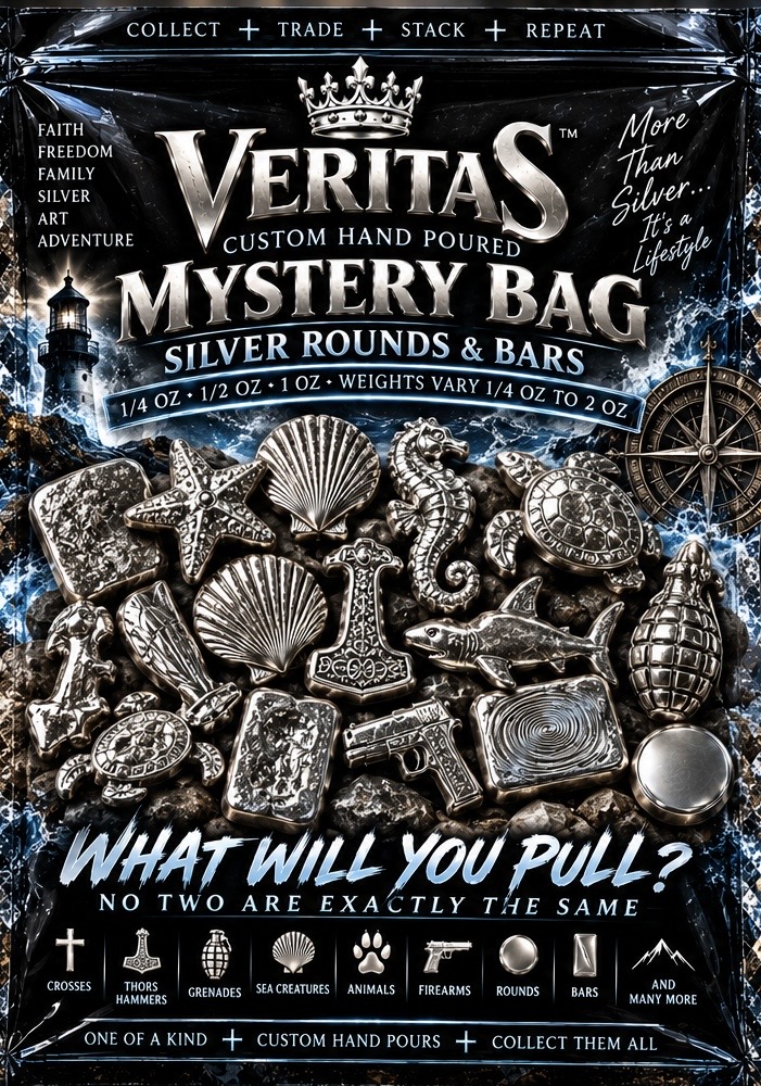 Veritas Custom Hand-Poured Silver Mystery Bag front